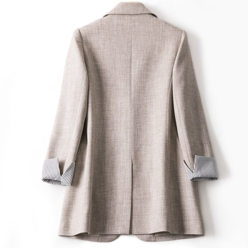 2020 New Fashion Business Plaid Suits Women Work Office Ladies Long Sleeve Spring Casual Blazer