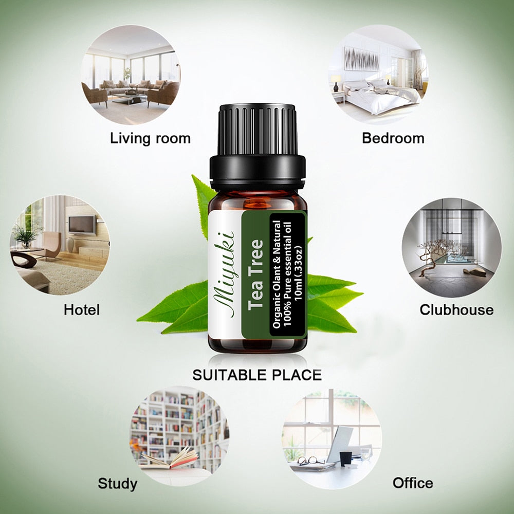 10ML Fragrance Oil Diffuser Aroma Essential Oils for Humidifier Perfume Oil Vanilla White Musk Clary Sage Sandalwood Raspberry