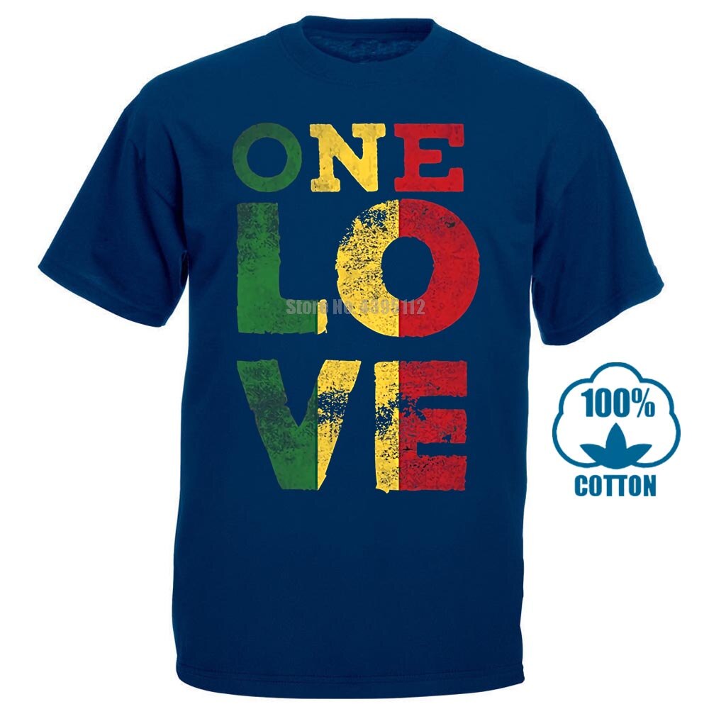 One Love Bob Marley Rasta Reggae Tee-Shirt Retro Gothic T Shirt Emo Punk Fashionable Tops Japanese T Shirts Hippie Goth Tshirts