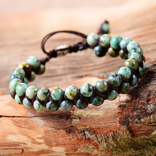 Braided Stone Cuff Bracelets