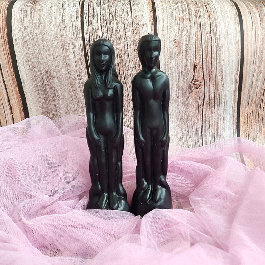 Male and Female Image Statue Figurine Candle Decorative Candle