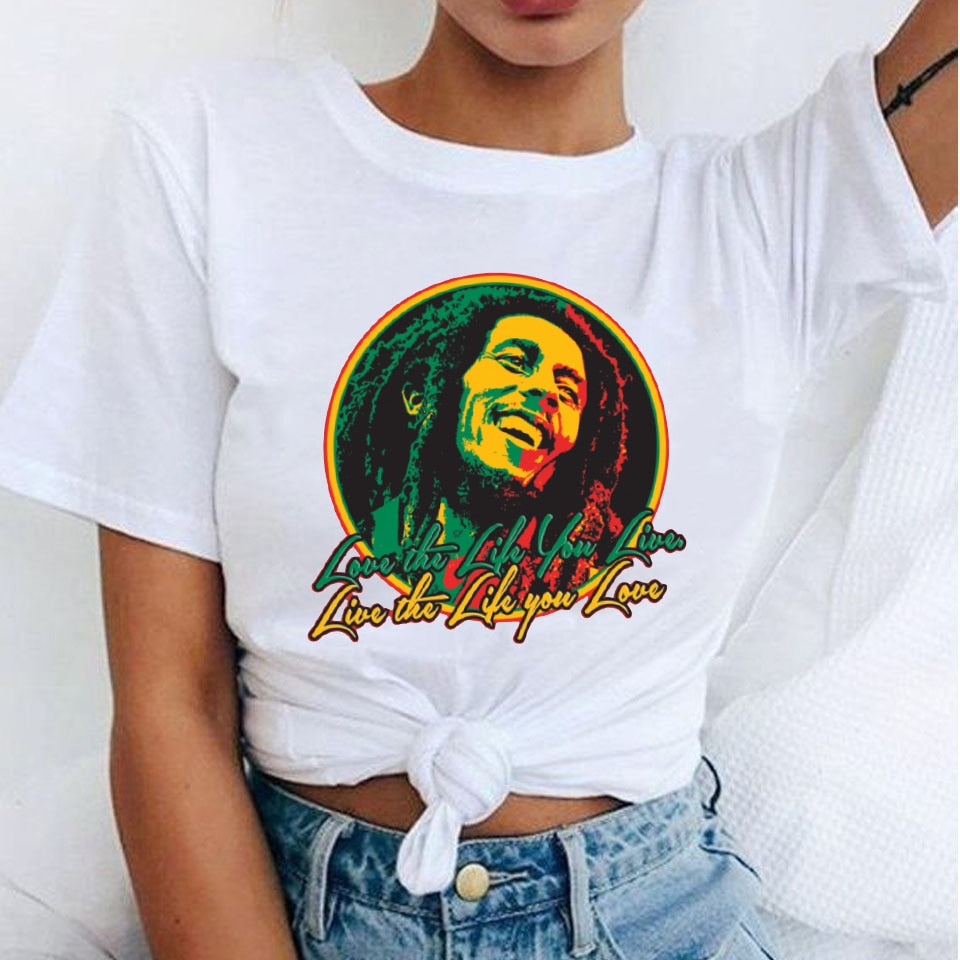 Bob Marley Casual Crop Top