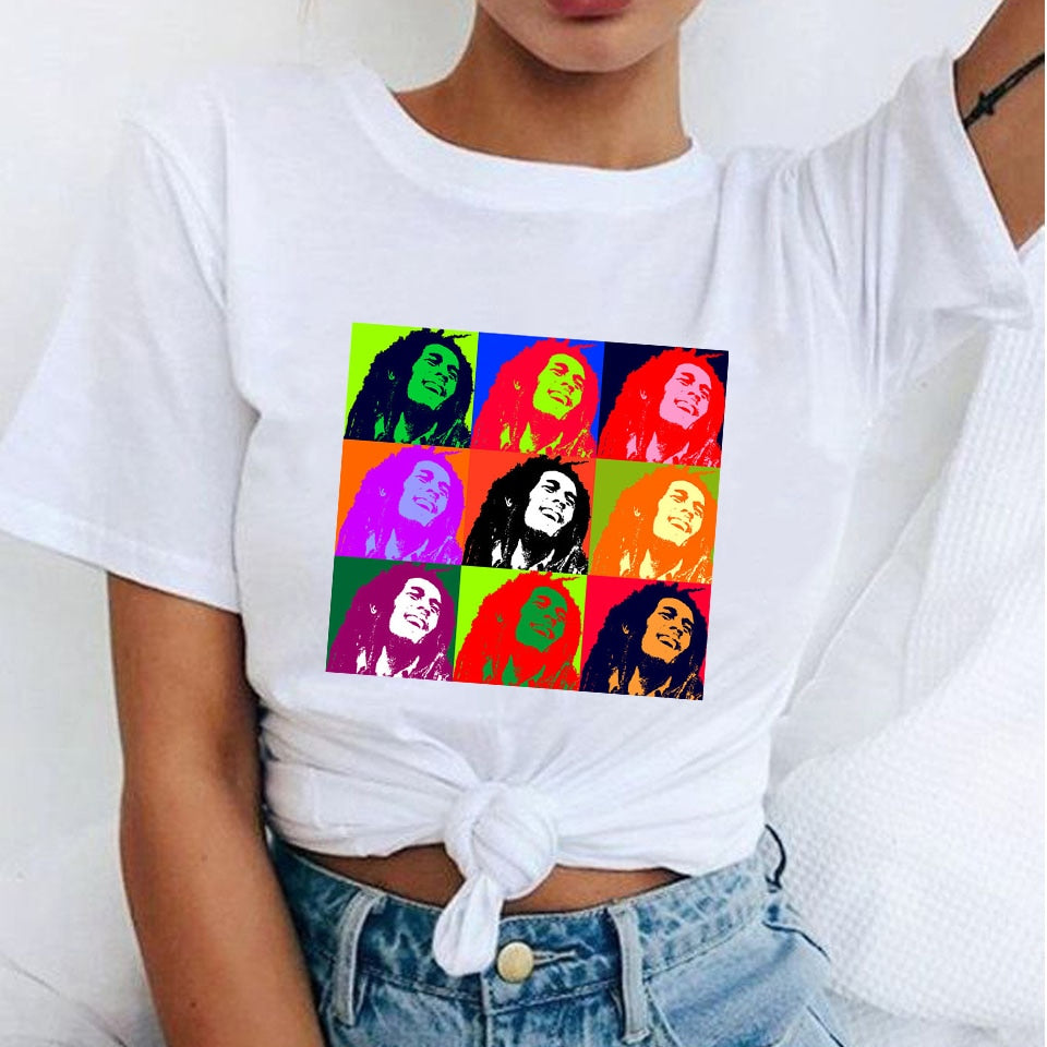 Bob Marley Casual Crop Top