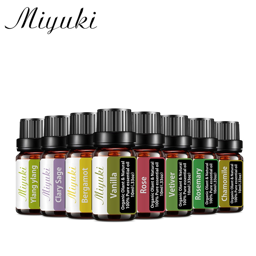 10ML Fragrance Oil Diffuser Aroma Essential Oils for Humidifier Perfume Oil Vanilla White Musk Clary Sage Sandalwood Raspberry