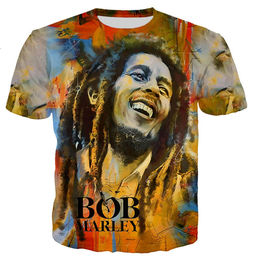 Bob Marley 3D Printed T-shirt