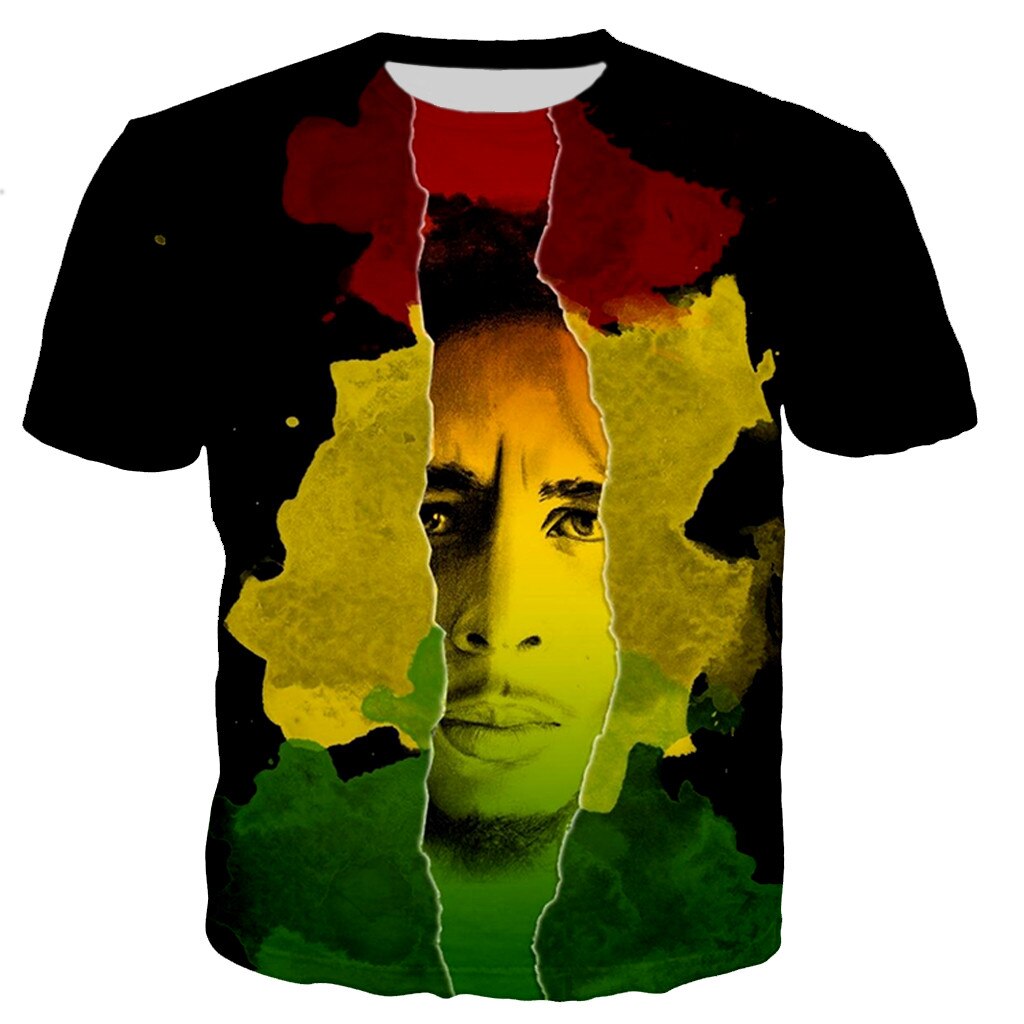 Bob Marley 3D Printed T-shirt