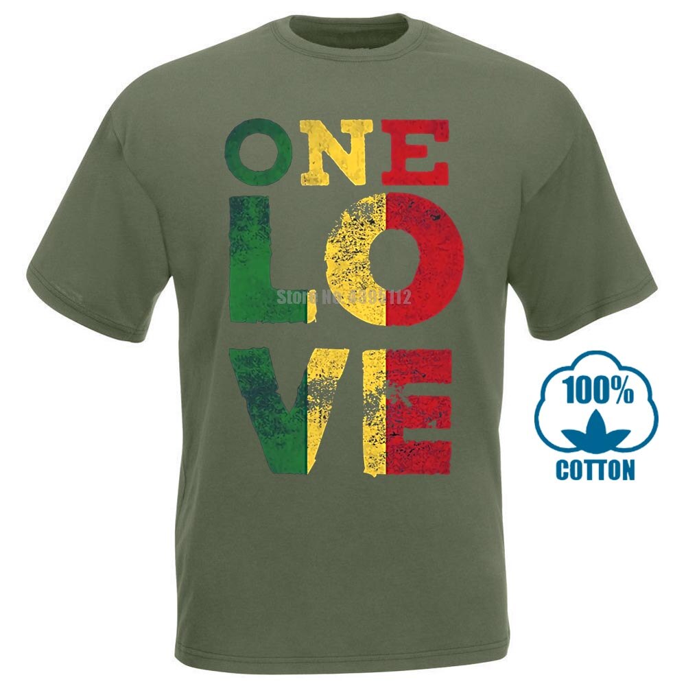 One Love Bob Marley Rasta Reggae Tee-Shirt Retro Gothic T Shirt Emo Punk Fashionable Tops Japanese T Shirts Hippie Goth Tshirts