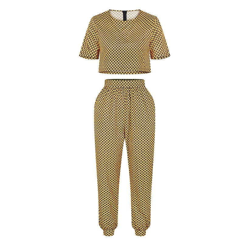 2 Piece African Dashiki with Crop Top