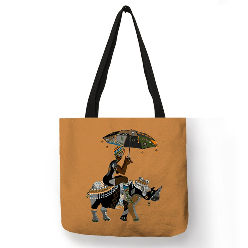 African Totem Beach Bag