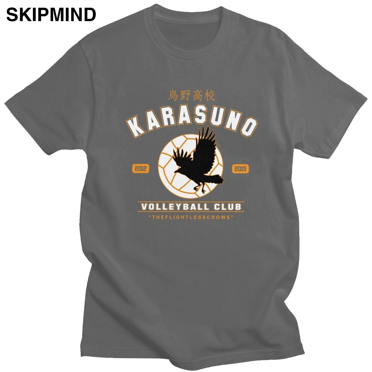 Fashion Mens Haikyuu Karasuno Volleybal Club Eagle T Shirt Short Sleeved  Cotton T-shirt Summer Japanese Manga Tee Clothing Gift