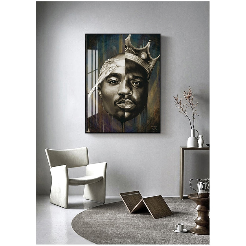 2Pac and Biggie Wall Art Canvas