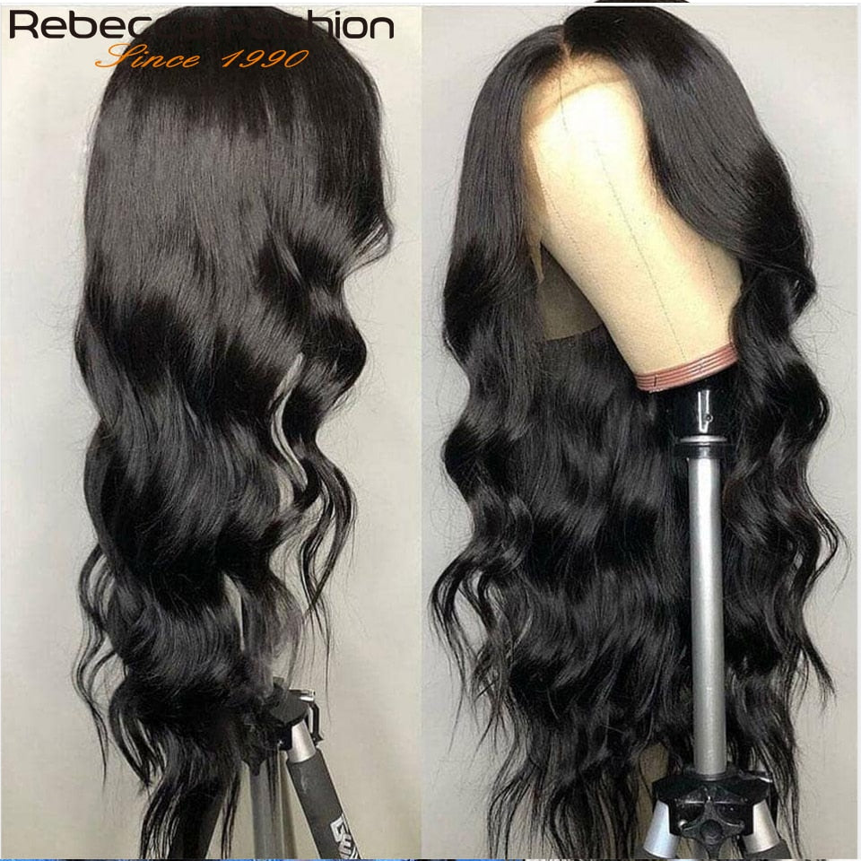 Body Wave Frontal Wigs Human Hair Lace Front Wigs 13X4 Pre Plucked Brazilian Body Wave T Part Lace Wigs Lace Front Wigs
