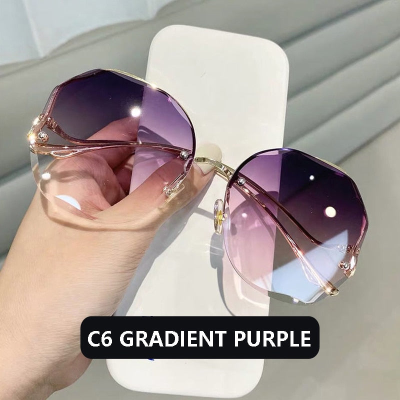 UV400 Metal Curved Sun Glasses