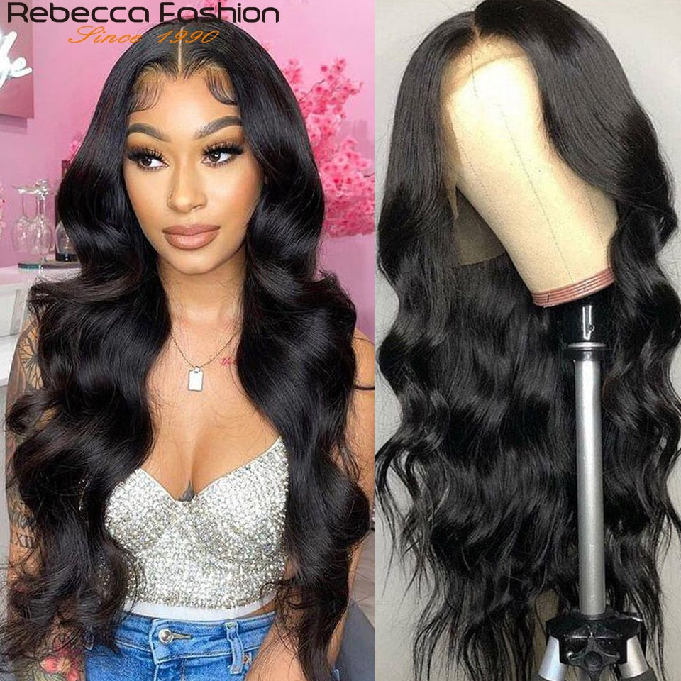 Body Wave Frontal Wigs Human Hair Lace Front Wigs 13X4 Pre Plucked Brazilian Body Wave T Part Lace Wigs Lace Front Wigs