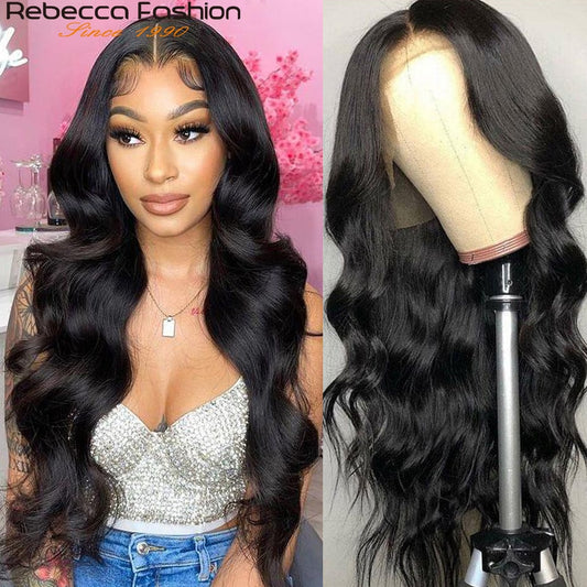 Body Wave Frontal Wigs Human Hair Lace Front Wigs 13X4 Pre Plucked Brazilian Body Wave T Part Lace Wigs Lace Front Wigs