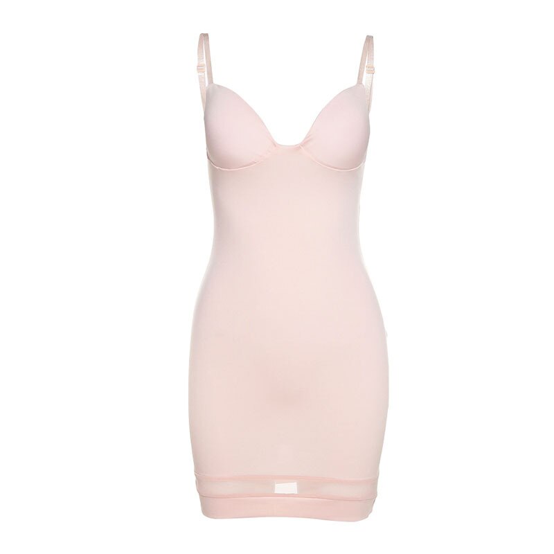 Sexy Women Dress Hollow Out Mini Dresses Solid Color Sleeveless Party Night Clubwear Dresses Vestidos