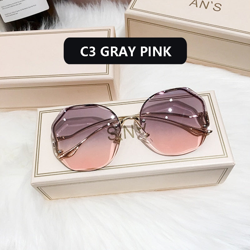 UV400 Metal Curved Sun Glasses