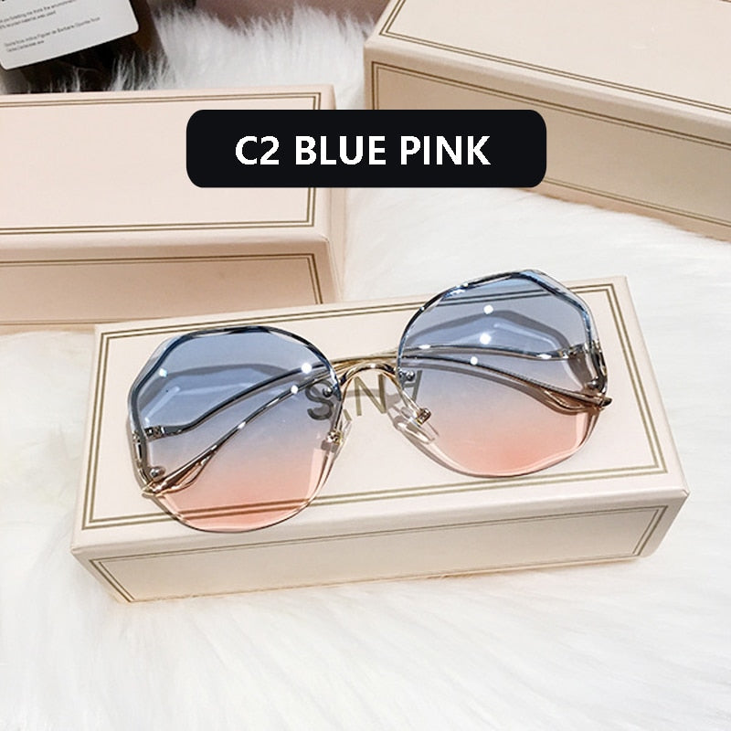 UV400 Metal Curved Sun Glasses
