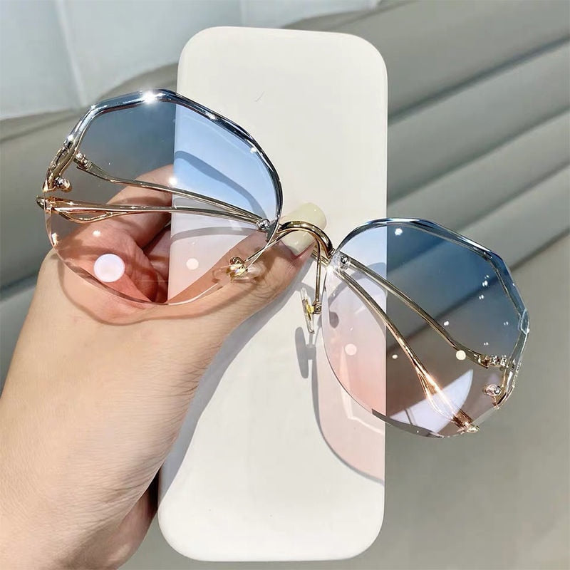 UV400 Metal Curved Sun Glasses