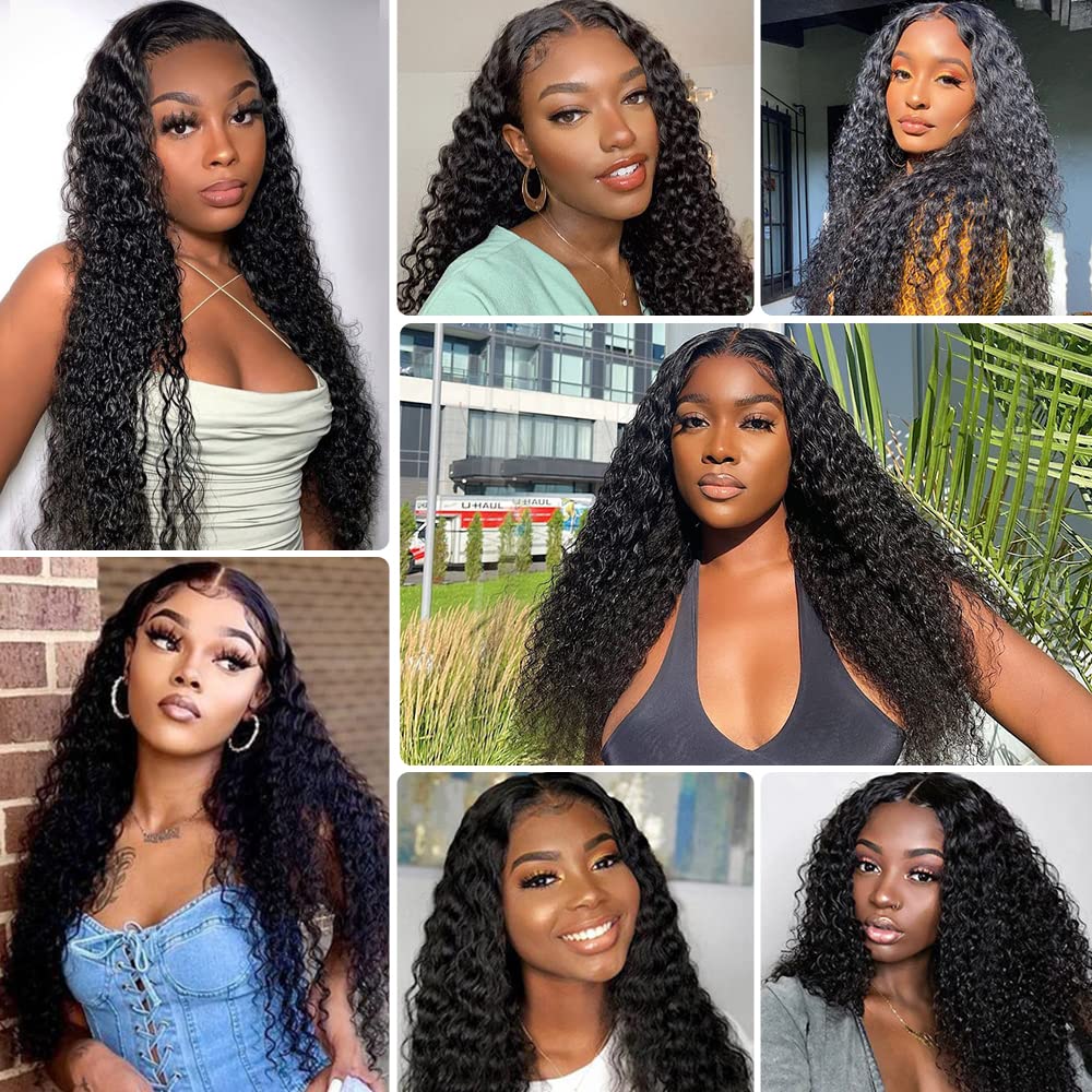 Deep Wave Lace Front Wig Human Hair Wigs For Women Brazilian 360 13x4 Deep Wave Frontal Wig Pre Plucked 4x4 Lace Closure Wig