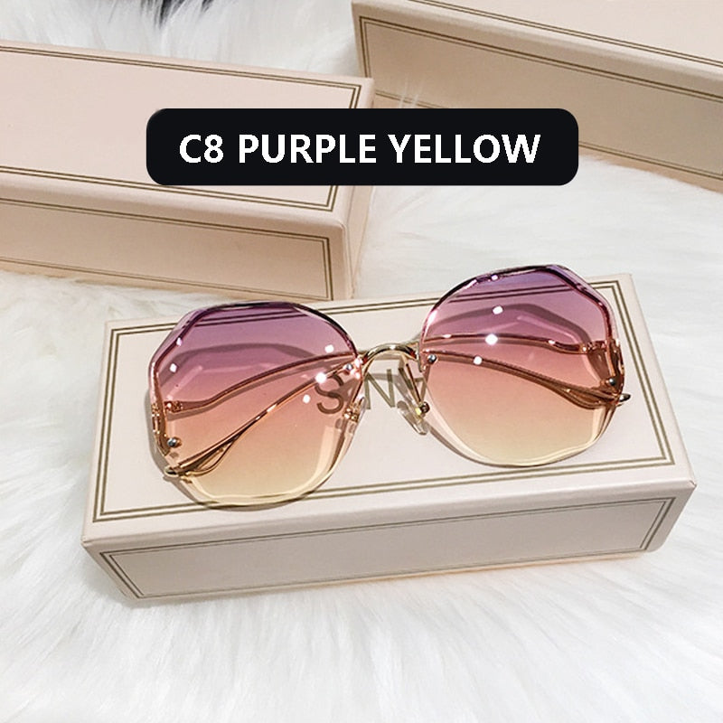 UV400 Metal Curved Sun Glasses