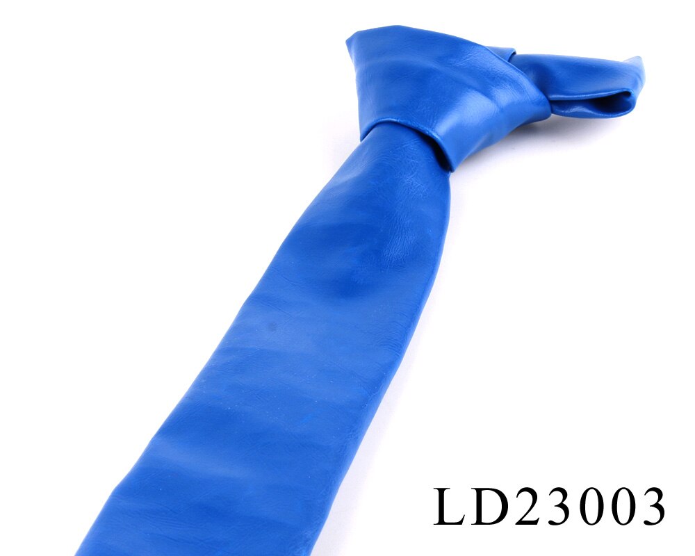 New PU Leather Ties For Men Casual PU Neckties Fashion Solid Mens Necktie For Wedding Business Suit Tie