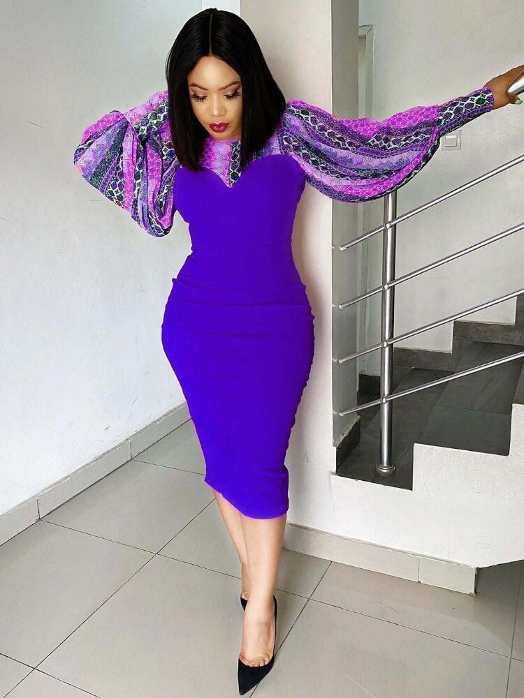 African Woman Bodycon Dress