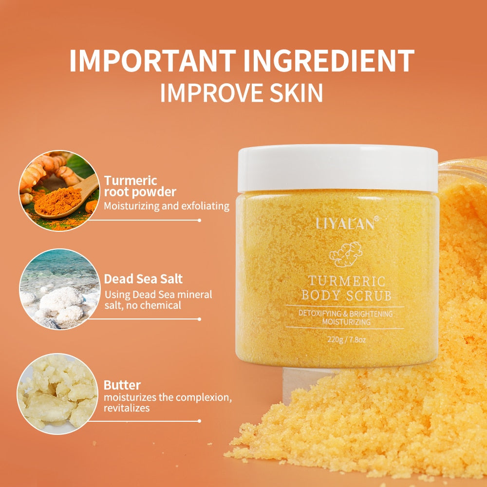 Turmeric Anti Acne Face Exfoliating Body Scrub